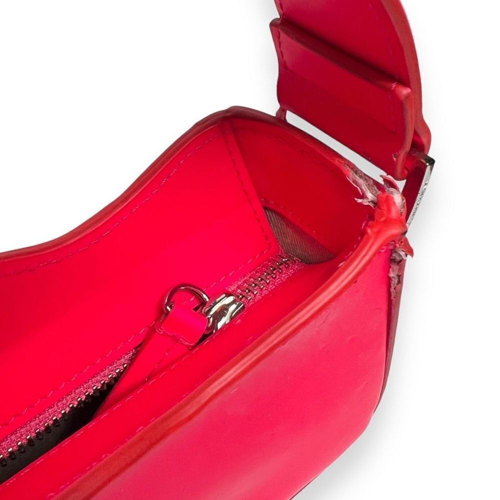 Mach and Mach Hot Pink Wave Baguette Leather Bag 100% Authentic - Picture 9 of 12